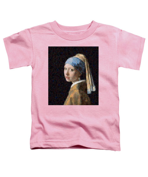 Tribute to Vermeer - Toddler T-Shirt - ALEFBET - THE HEBREW LETTERS ART GALLERY