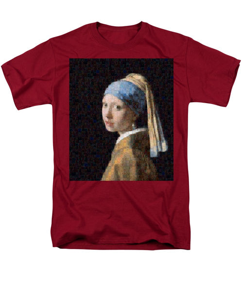 Tribute to Vermeer - Men's T-Shirt  (Regular Fit) - ALEFBET - THE HEBREW LETTERS ART GALLERY