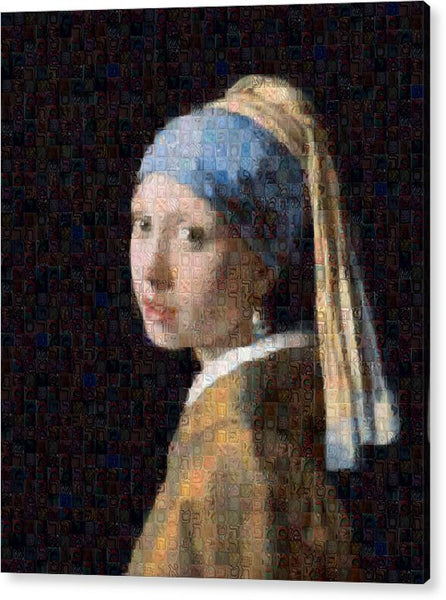 Tribute to Vermeer - Acrylic Print - ALEFBET - THE HEBREW LETTERS ART GALLERY