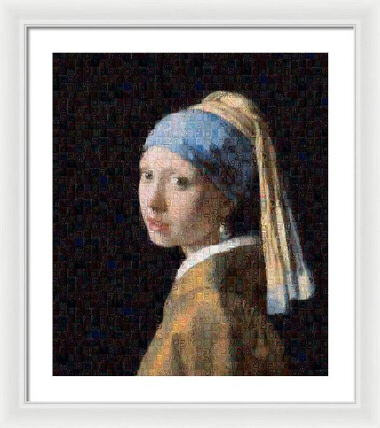 Tribute to Vermeer - Framed Print - ALEFBET - THE HEBREW LETTERS ART GALLERY