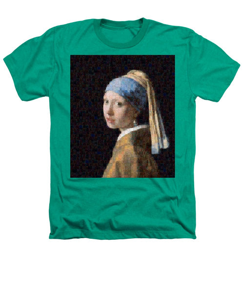 Tribute to Vermeer - Heathers T-Shirt - ALEFBET - THE HEBREW LETTERS ART GALLERY
