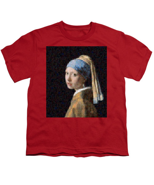 Tribute to Vermeer - Youth T-Shirt - ALEFBET - THE HEBREW LETTERS ART GALLERY