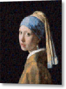 Tribute to Vermeer - Metal Print - ALEFBET - THE HEBREW LETTERS ART GALLERY