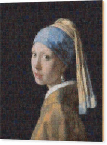Tribute to Vermeer - Wood Print - ALEFBET - THE HEBREW LETTERS ART GALLERY