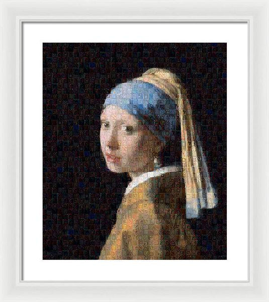 Tribute to Vermeer - Framed Print - ALEFBET - THE HEBREW LETTERS ART GALLERY