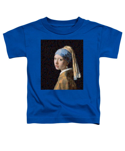 Tribute to Vermeer - Toddler T-Shirt - ALEFBET - THE HEBREW LETTERS ART GALLERY
