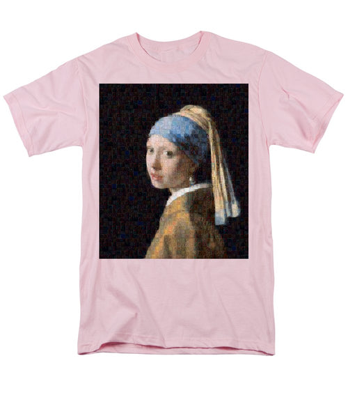 Tribute to Vermeer - Men's T-Shirt  (Regular Fit) - ALEFBET - THE HEBREW LETTERS ART GALLERY