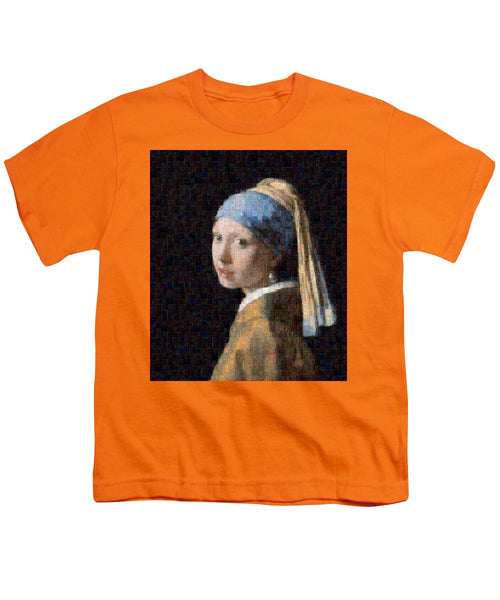 Tribute to Vermeer - Youth T-Shirt - ALEFBET - THE HEBREW LETTERS ART GALLERY