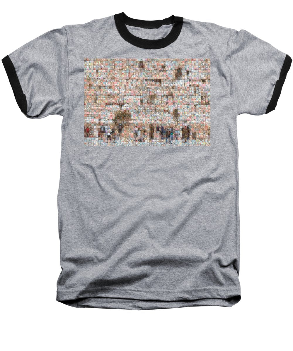Western Wall - Baseball T-Shirt - ALEFBET - THE HEBREW LETTERS ART GALLERY