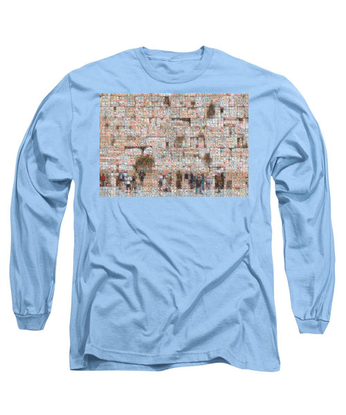 Western Wall - Long Sleeve T-Shirt - ALEFBET - THE HEBREW LETTERS ART GALLERY