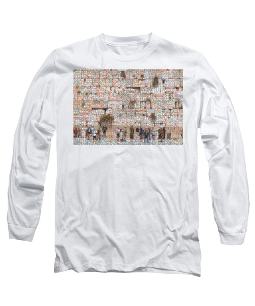 Western Wall - Long Sleeve T-Shirt - ALEFBET - THE HEBREW LETTERS ART GALLERY