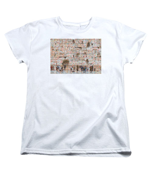 Western Wall - Women's T-Shirt (Standard Fit) - ALEFBET - THE HEBREW LETTERS ART GALLERY