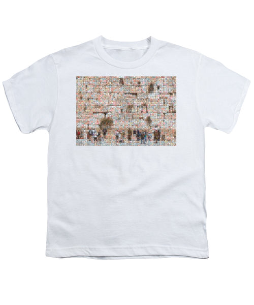Western Wall - Youth T-Shirt - ALEFBET - THE HEBREW LETTERS ART GALLERY