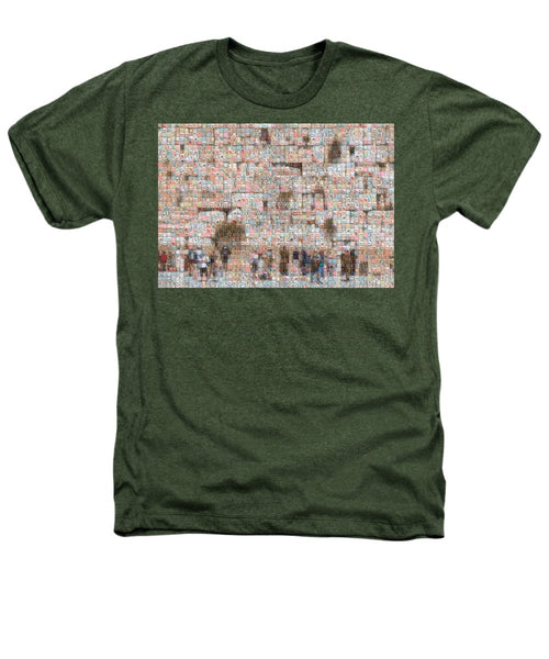 Western Wall - Heathers T-Shirt - ALEFBET - THE HEBREW LETTERS ART GALLERY
