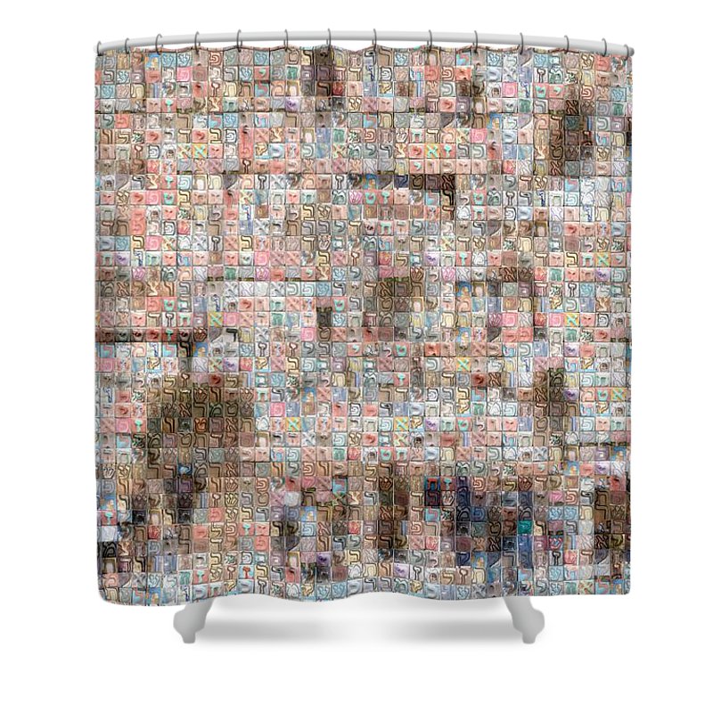 Western Wall - Shower Curtain - ALEFBET - THE HEBREW LETTERS ART GALLERY